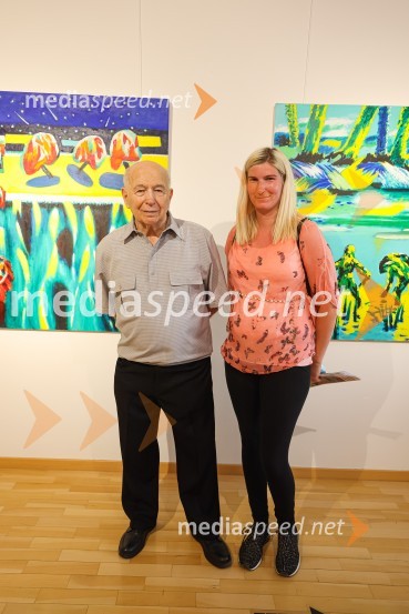  Franc Novinc, slikar;  Barbara NovincFranc Novinc, razstava Harmonija barvne uglašenosti, Generali galerija