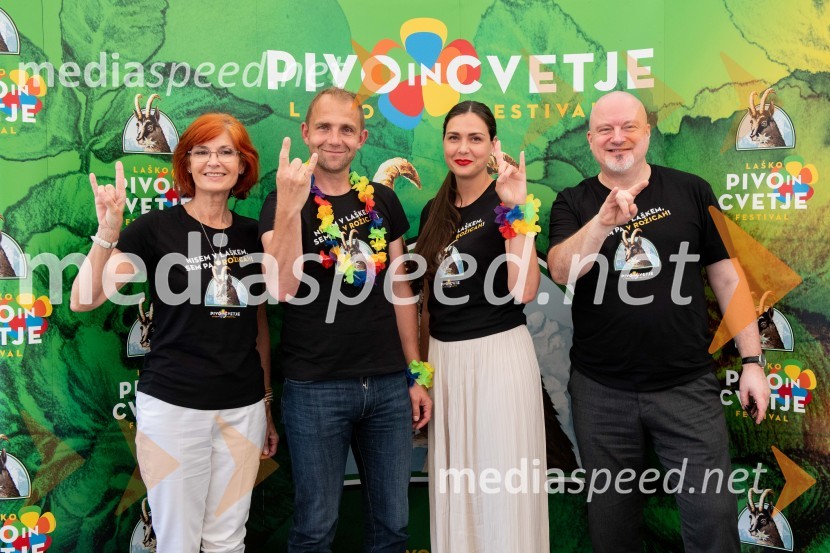  Darinka Pavlič Kamien, strokovnjakinja za komuniciranje;  Urban Kramberger, manager blagovne skupine, Pivovarna Laško Union;  Tina Belej, STIK Laško;  Urban Centa, programski direktor festivala Pivo in cvetje LaškoPivo in cvetje 2021, novinarska konferenca pred festivalom