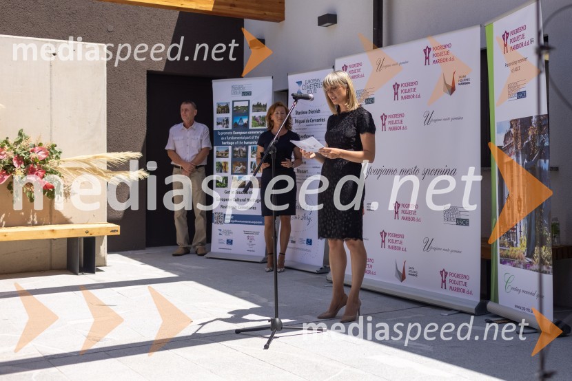 mag. Lidija Pliberšek, direktorica Pogrebnega podjetje Maribor d.d., direktorica Javni Holding Maribor, predsednica ASCE, Otvoritev Poslovilne dvorane na Pokopališču Pobrežje