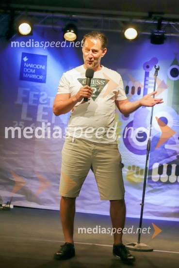  John Denhof, predsednik uprave NKBMFestival Lent 2021, 5. dan, Peter Lovšin in standup Vinko Šimek ter John Denhof