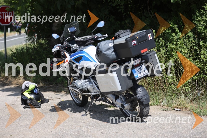 Prometna nesreča madžarskega motorista v Selnici ob Dravi