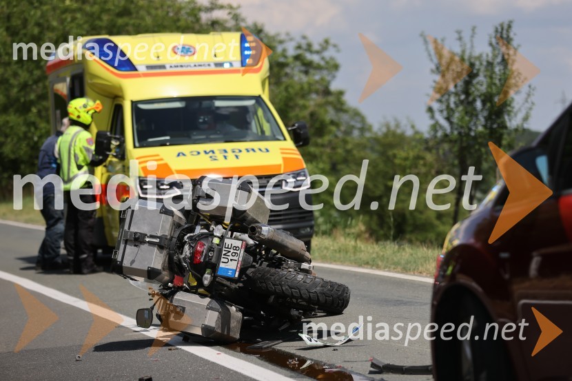 Prometna nesreča madžarskega motorista v Selnici ob Dravi