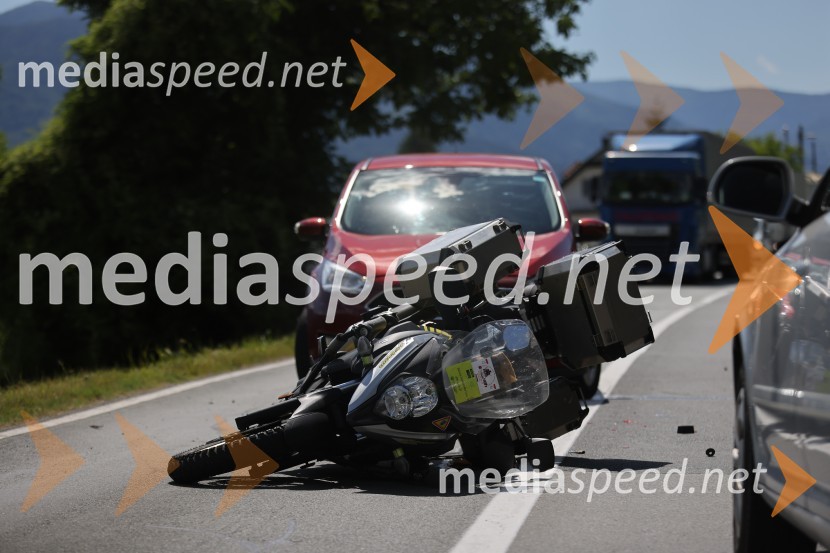 Prometna nesreča madžarskega motorista v Selnici ob Dravi