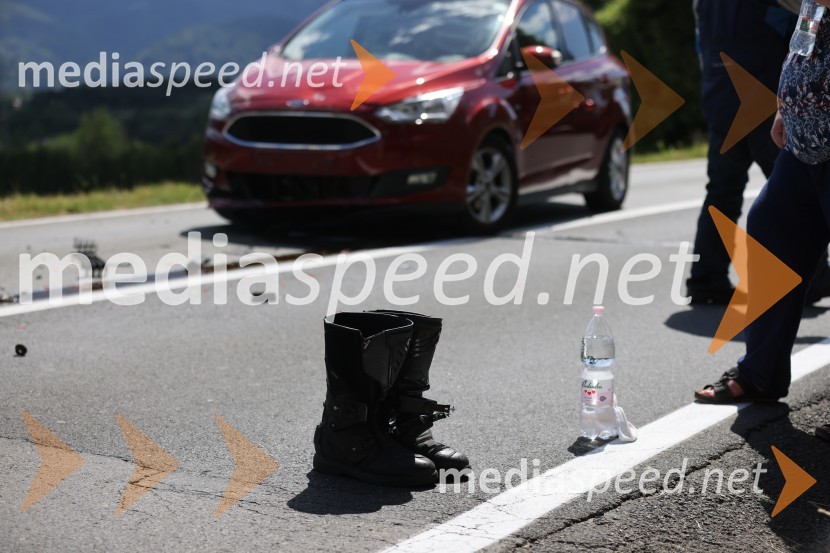 Prometna nesreča madžarskega motorista v Selnici ob Dravi