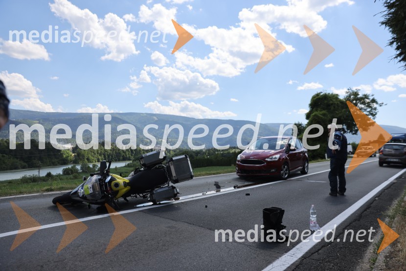 Prometna nesreča madžarskega motorista v Selnici ob Dravi