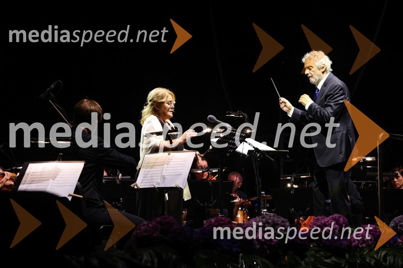  Annamaria Dell'Oste, sopran;  Nicola Piovani, dirigentDantejevih 700 in filmska glasba Nicole Piovanija, Festival Ljubljana