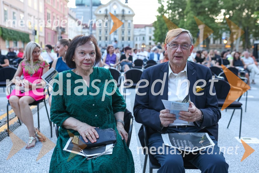  Barbara Miklič Türk;  Danilo Türk, nekdanji predsednik Republike SlovenijeDantejevih 700 in filmska glasba Nicole Piovanija, Festival Ljubljana