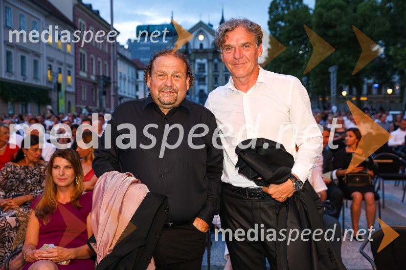  Darko  Brlek, direktor in umetniški vodja, Festival Ljubljana; mag. David Kastelic, predsednik uprave, Zavarovalnica Sava, d.d.Plácido Domingo, Festival Ljubjana