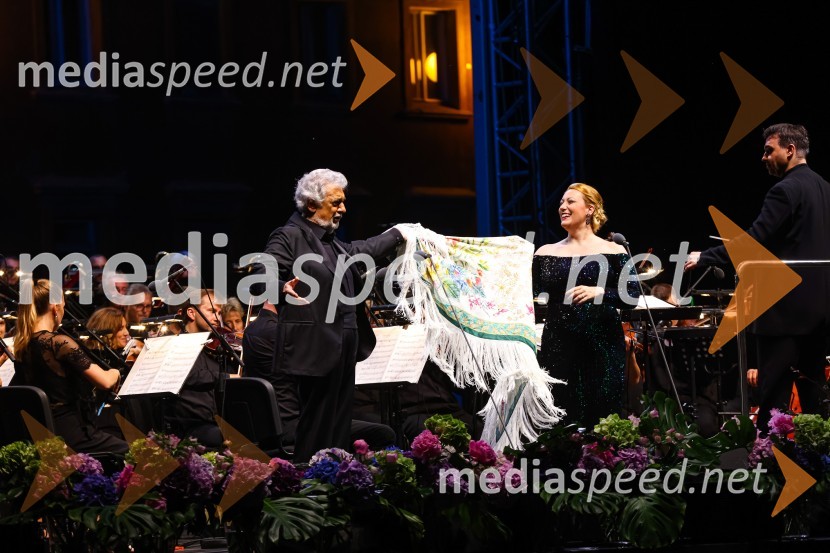  Plácido Domingo, tenorist;  Saioa Hernandez, operna pevkaPlácido Domingo, Festival Ljubjana