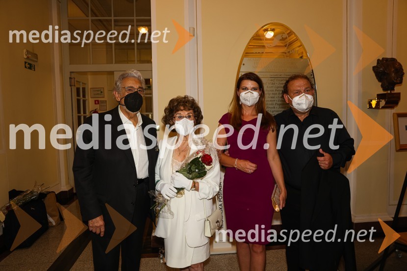  Plácido Domingo, tenorist;  Marta Ornelas;  Janja Lamberger;  Darko  Brlek, direktor in umetniški vodja, Festival LjubljanaPlácido Domingo, Festival Ljubjana