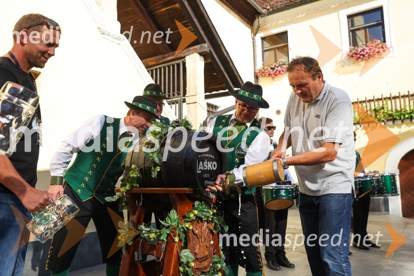  Urban Kramberger, manager blagovne skupine, Pivovarna Laško Union;  ... ;  ... ;  Franc Zdolšek, župan, občina LaškoPivo in cvetje 2021, petek
