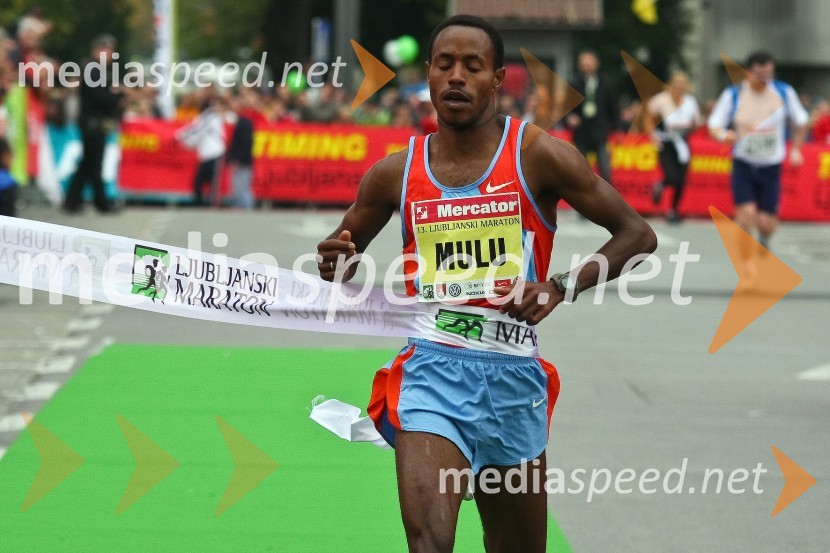Amare Mulu (Etiopija), zmagovalec Ljubljanskega maratonaLjubljanski maraton