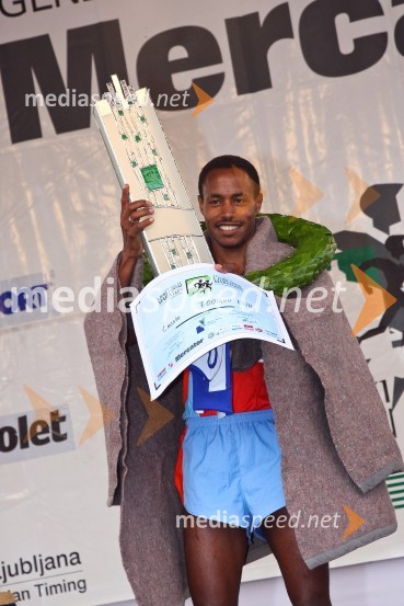 Amare Mulu (Etiopija), zmagovalec Ljubljanskega maratonaLjubljanski maraton
