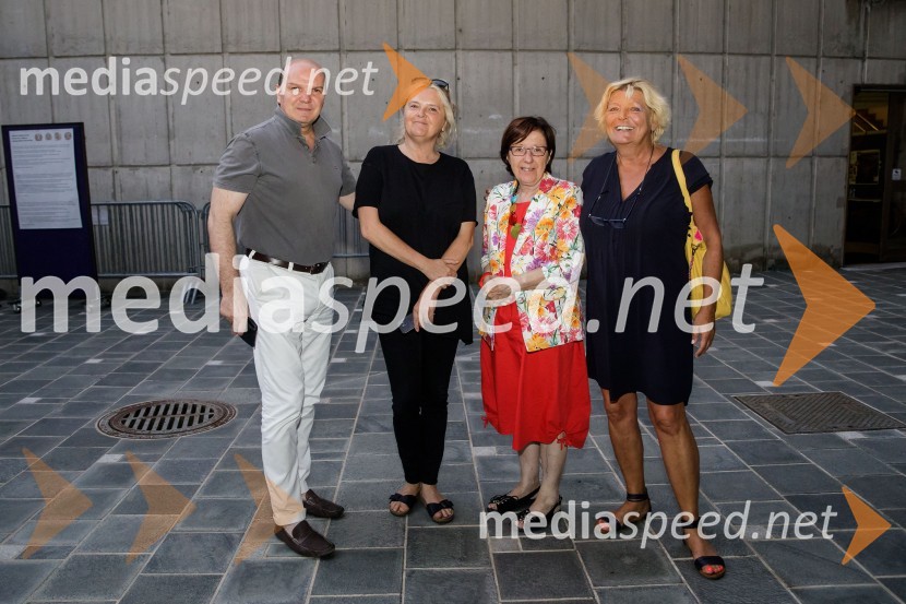   Đenio Zadković, župan, Občina Piran;  Katja Pegan,  direktorica in režiserka, Gledališče Koper Teatro Capodistria;  ... ;  ... Stoletje mjuzikla, premiera Gledališča Koper