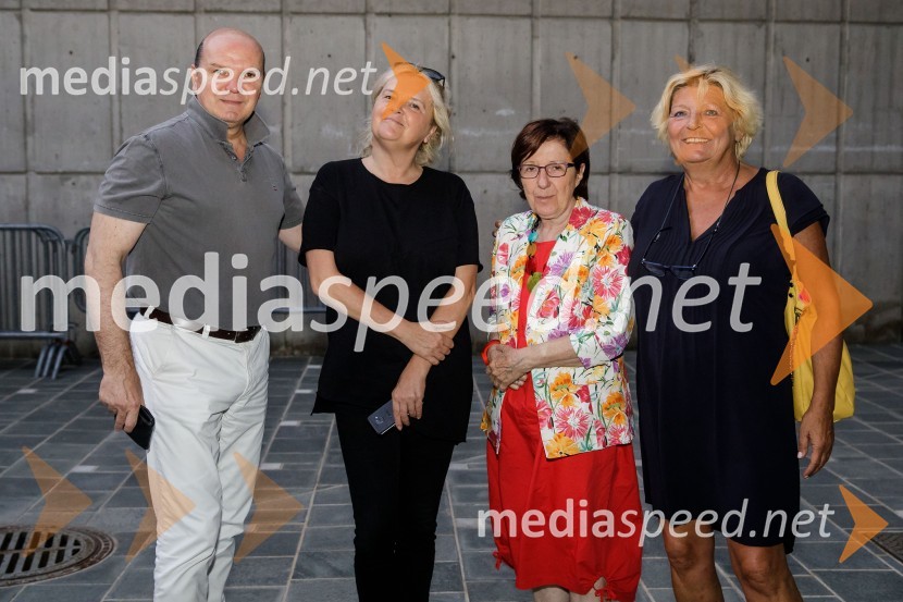   Đenio Zadković, župan, Občina Piran;  Katja Pegan,  direktorica in režiserka, Gledališče Koper Teatro Capodistria;  ... ;  ... Stoletje mjuzikla, premiera Gledališča Koper