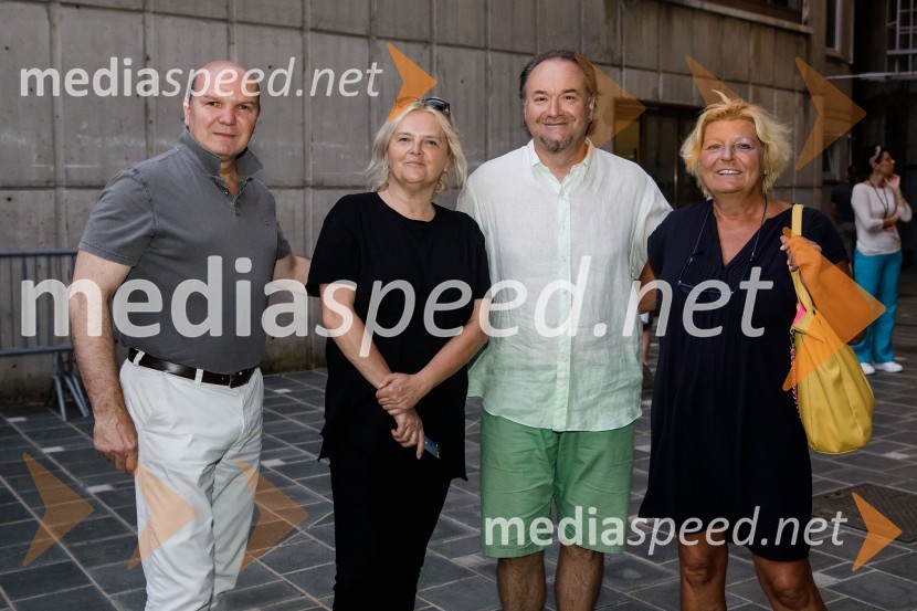   Đenio Zadković, župan, Občina Piran;  Katja Pegan,  direktorica in režiserka, Gledališče Koper Teatro Capodistria;  Patrik Greblo, dirigent;  ... Stoletje mjuzikla, premiera Gledališča Koper