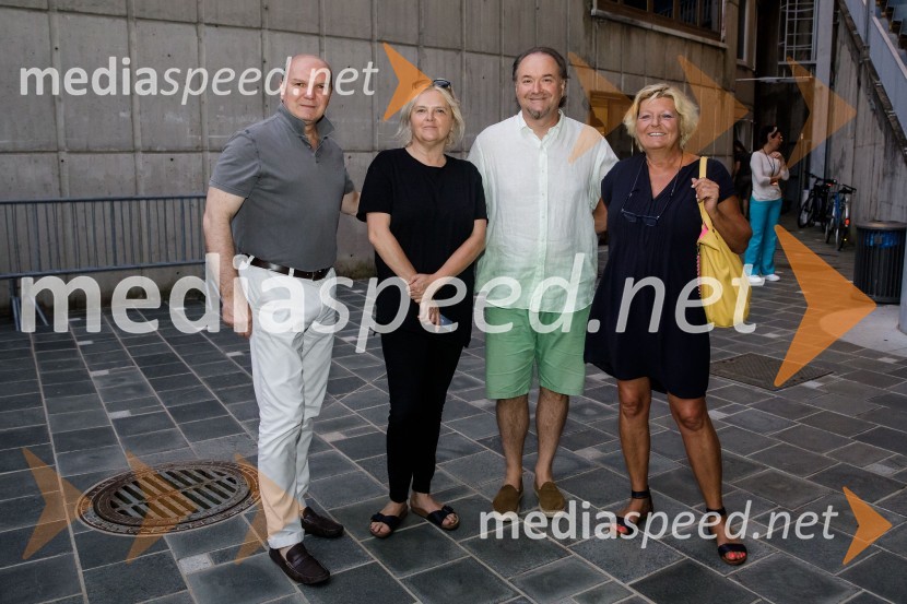   Đenio Zadković, župan, Občina Piran;  Katja Pegan,  direktorica in režiserka, Gledališče Koper Teatro Capodistria;  Patrik Greblo, dirigent;  ... Stoletje mjuzikla, premiera Gledališča Koper