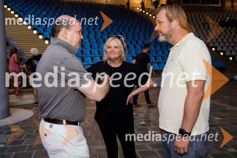   Đenio Zadković, župan, Občina Piran;  Katja Pegan,  direktorica in režiserka, Gledališče Koper Teatro Capodistria;  Petr GazdikStoletje mjuzikla, premiera Gledališča Koper