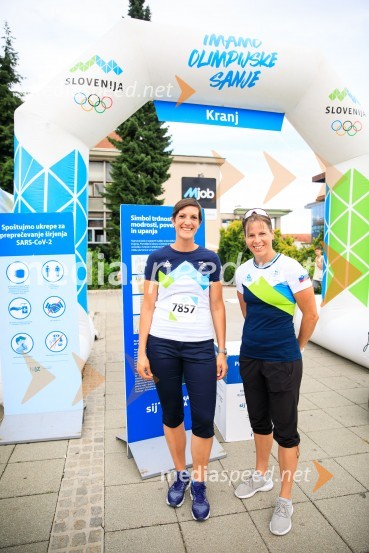  Petra Robnik, smučarka;  Vesna  Fabjan, smučarska tekačicaSlovenska bakla v Kranju