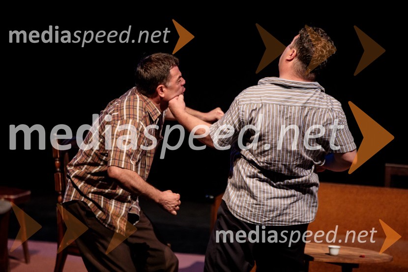  Boris Šavija, igralec;  Aleksandar Stojković, igralecJugoslavija, moja dežela, krstna uprizoritev drame