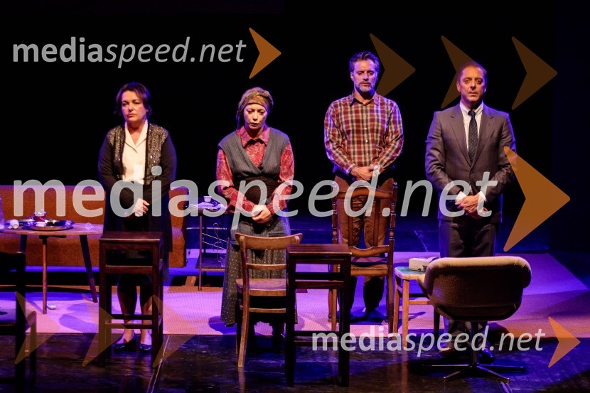  Mojca Partljič, igralka;  Miljka Brđanin, igralka;  Željko Erkić, igralec;  Igor Štamulak, igralecJugoslavija, moja dežela, krstna uprizoritev drame