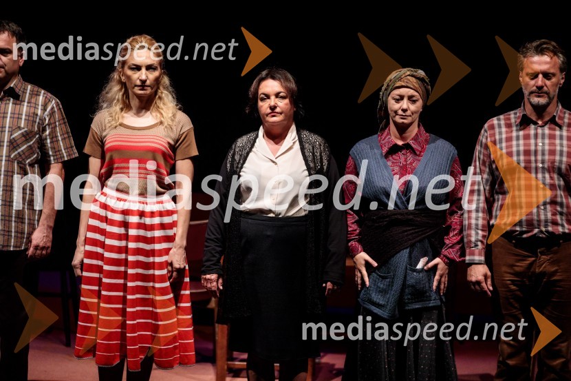  Mirela Predojević, igralka;  Mojca Partljič, igralka;  Miljka Brđanin, igralka;  Željko Erkić, igralecJugoslavija, moja dežela, krstna uprizoritev drame