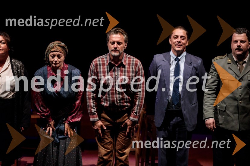  Miljka Brđanin, igralka;  Željko Erkić, igralec;  Igor Štamulak, igralec;  Boris Šavija, igralecJugoslavija, moja dežela, krstna uprizoritev drame