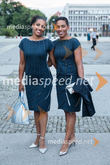  Irena Yebuah Tiran, operna pevka;  Leticia  Yebuah Slapnik, arhitektka in glasbenicaAnna Netrebko in Yusif Eyvazov, nastop v okviru 69. Ljubljana Festivala