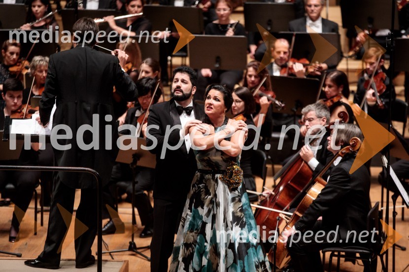  Jusif Ejvazov, tenor;  Anna Netrebko, sopranistkaAnna Netrebko in Yusif Eyvazov, nastop v okviru 69. Ljubljana Festivala