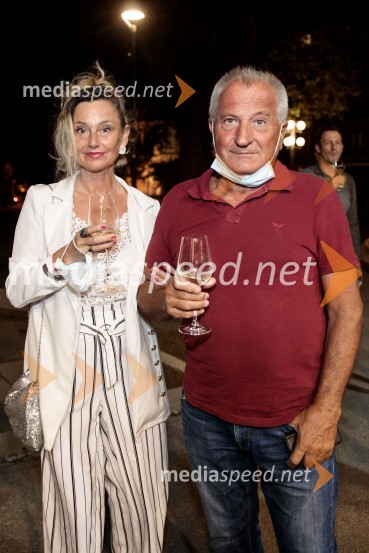   Nora de Saint Picman, akademska slikarka in intermedijska umetnica;  Dare Stojan, direktor Avitel, d.o.o.Anna Netrebko in Yusif Eyvazov, nastop v okviru 69. Ljubljana Festivala