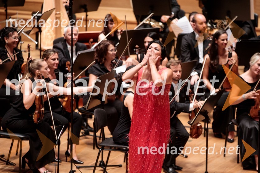  Anna Netrebko, sopranistkaAnna Netrebko in Yusif Eyvazov, nastop v okviru 69. Ljubljana Festivala