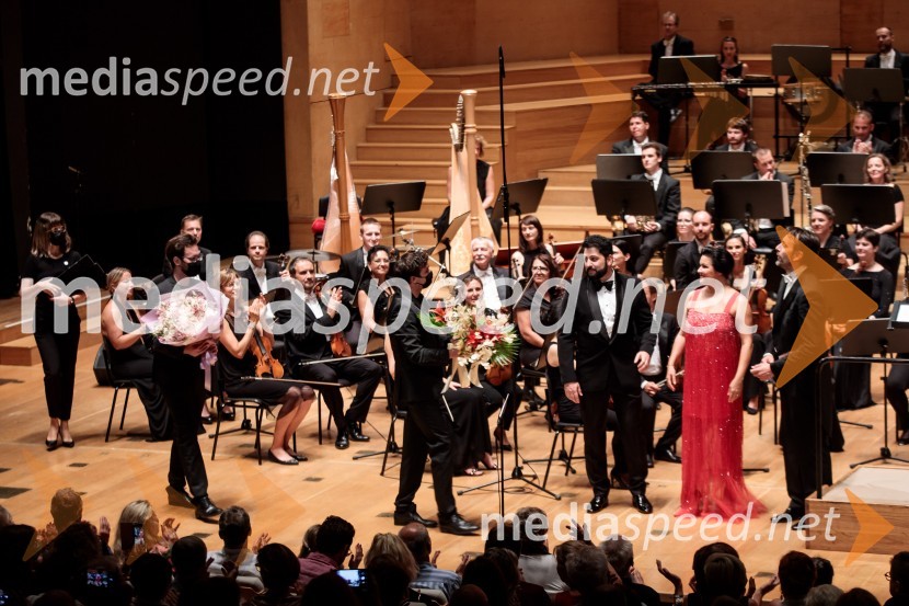  ... ;  Jusif Ejvazov, tenor;  Anna Netrebko, sopranistka;  Michelangelo Mazza, dirigentAnna Netrebko in Yusif Eyvazov, nastop v okviru 69. Ljubljana Festivala