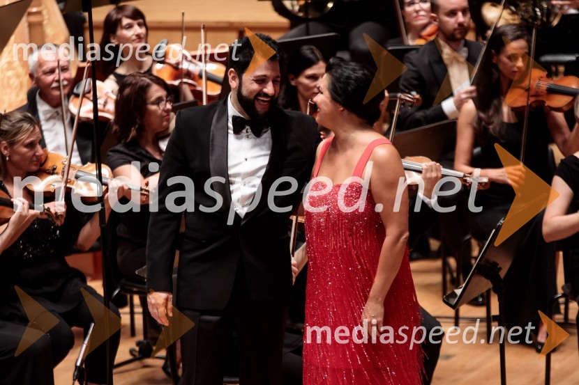  Jusif Ejvazov, tenor;  Anna Netrebko, sopranistkaAnna Netrebko in Yusif Eyvazov, nastop v okviru 69. Ljubljana Festivala
