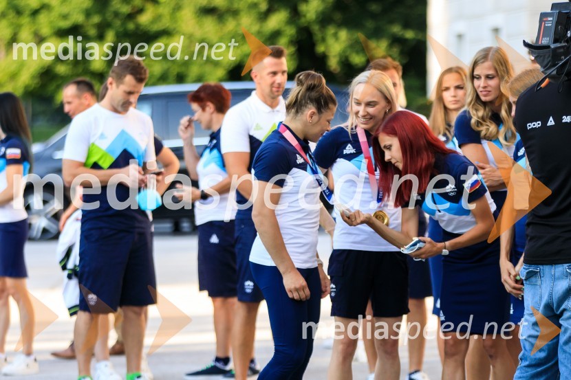 Sprejem olimpijske reprezentance na Brdu