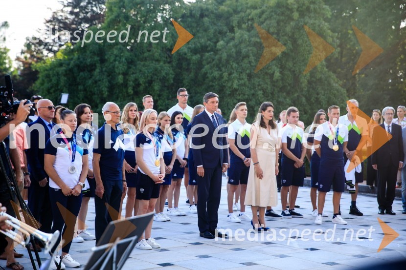 Sprejem olimpijske reprezentance na Brdu