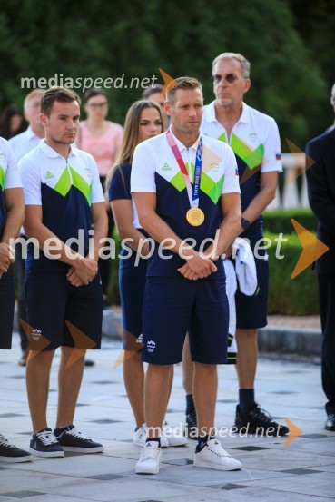  ... ;  Benjamin Savšek, kanuist Sprejem olimpijske reprezentance na Brdu