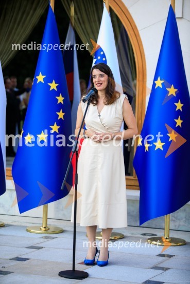 dr. Simona Kustec, ministrica za izobraževanje, znanost in športSprejem olimpijske reprezentance na Brdu