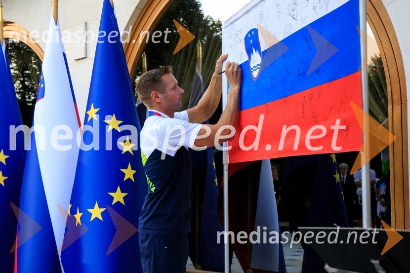  Benjamin Savšek, kanuist Sprejem olimpijske reprezentance na Brdu