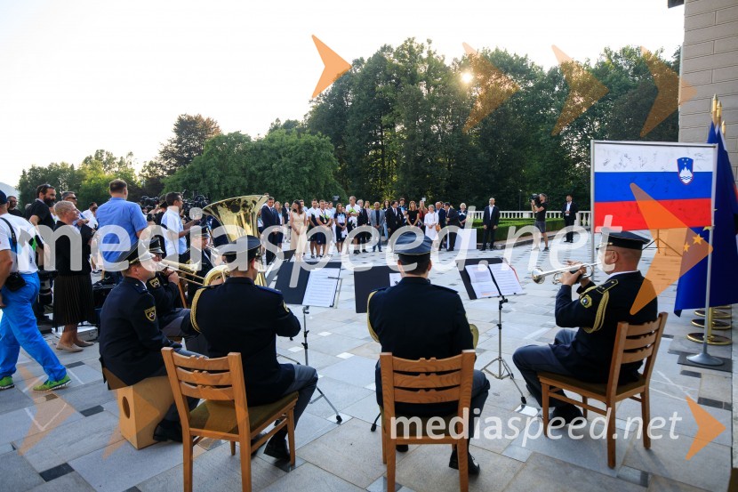 Sprejem olimpijske reprezentance na Brdu