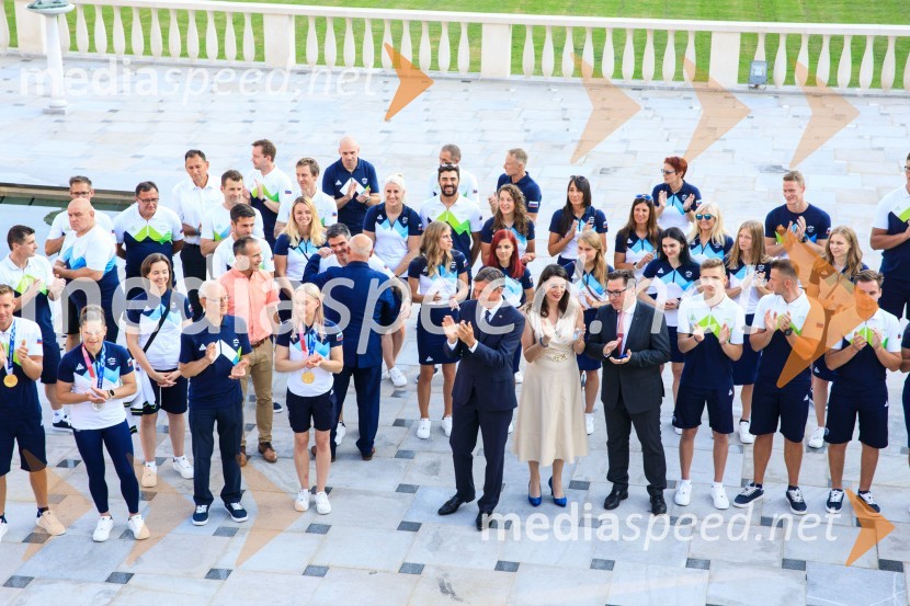 Sprejem olimpijske reprezentance na Brdu