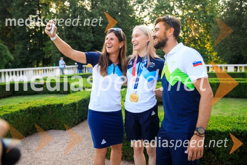  ... ;  Janja Garnbret, plezalka;  ... Sprejem olimpijske reprezentance na Brdu