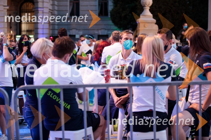 Sprejem olimpijske reprezentance na Kongresnem trgu