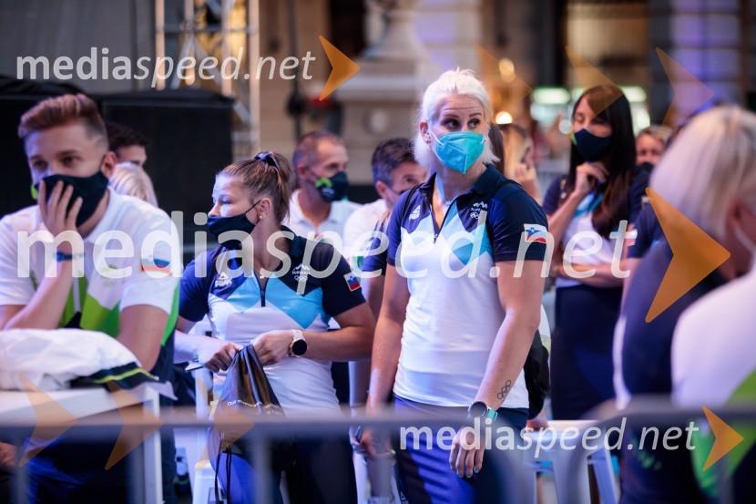 Sprejem olimpijske reprezentance na Kongresnem trgu