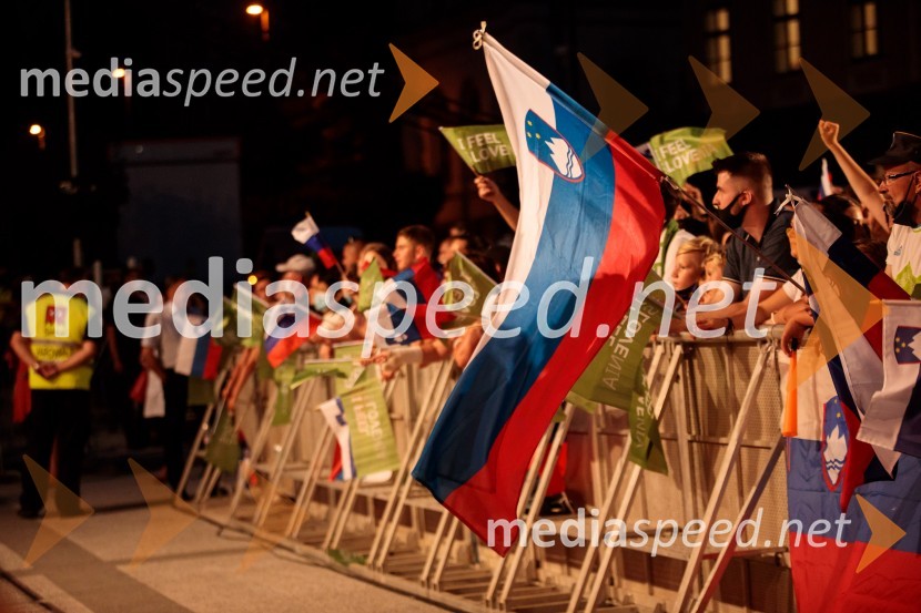 Sprejem olimpijske reprezentance na Kongresnem trgu