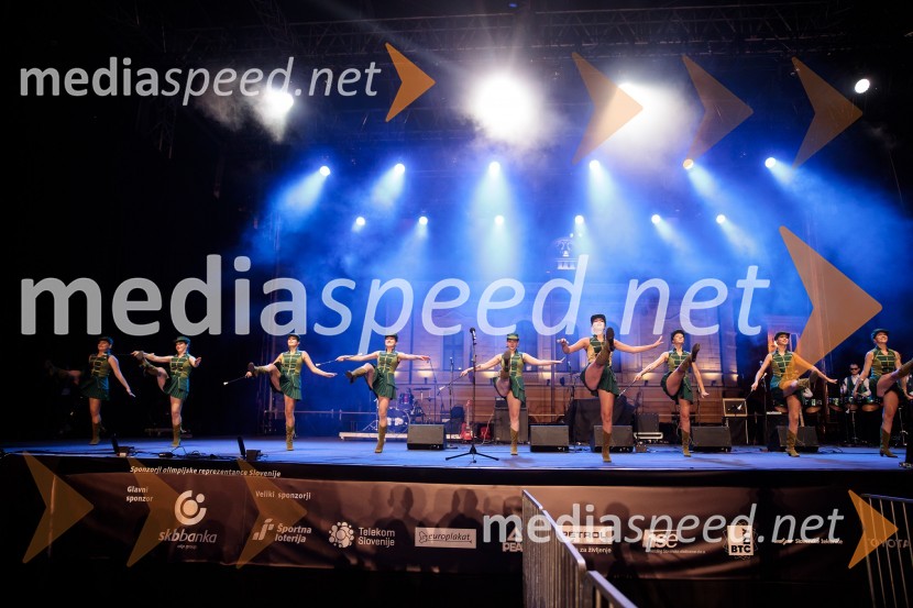 Sprejem olimpijske reprezentance na Kongresnem trgu