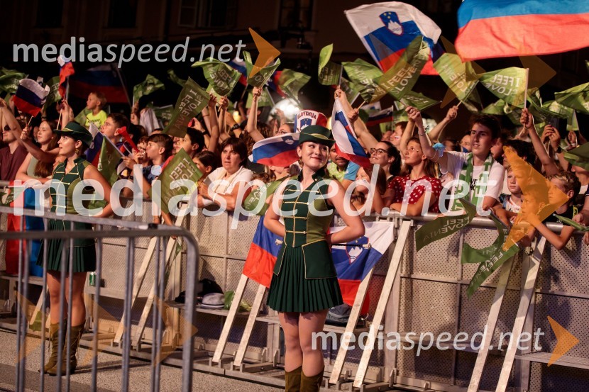 Sprejem olimpijske reprezentance na Kongresnem trgu