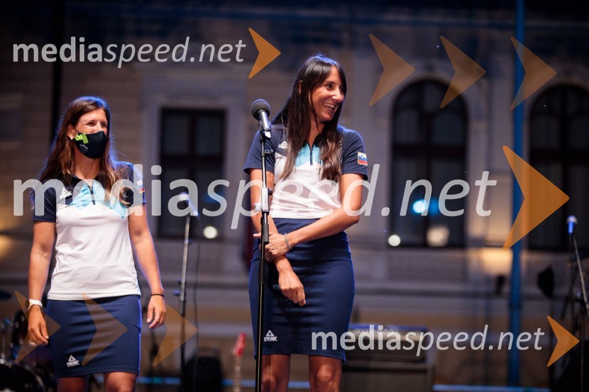 Sprejem olimpijske reprezentance na Kongresnem trgu