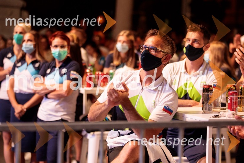 Sprejem olimpijske reprezentance na Kongresnem trgu