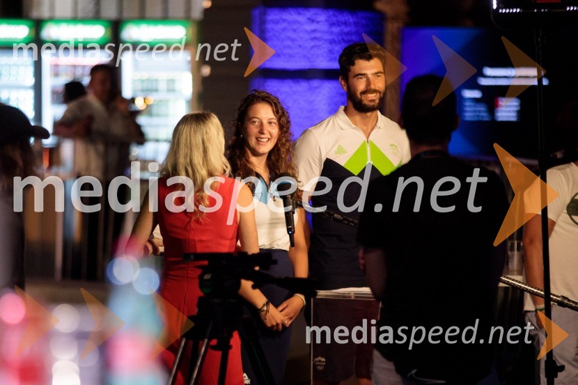 Sprejem olimpijske reprezentance na Kongresnem trgu