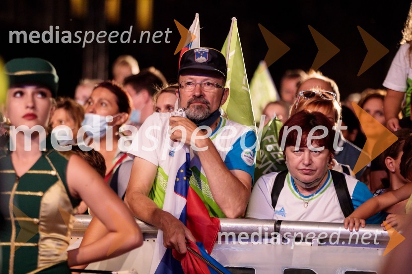 Sprejem olimpijske reprezentance na Kongresnem trgu